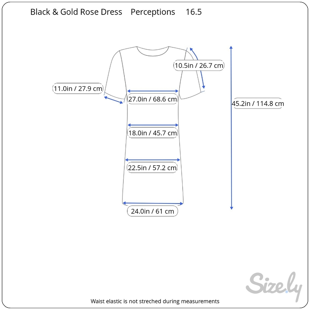 Perceptions 80's Vintage Black & Gold Rose Dress - Picture 9 of 9